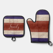 vaderlandslievend hout ovenwant & pannenlap set (Voorkant)