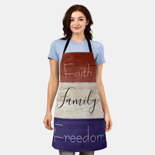 vaderlandslievend hout schort (Gedragen)