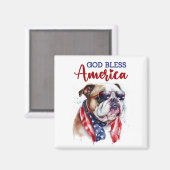 vaderlandslievende hond-buldog magneet (Voorkant / Achterkant)