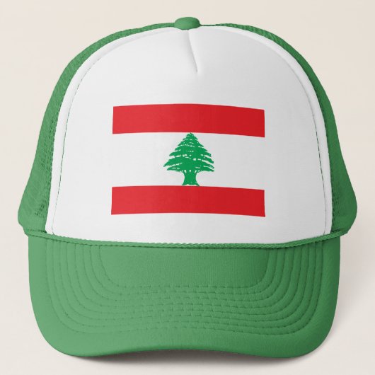Vaderlandslievende Libanese vlag Trucker Pet (Voorkant)