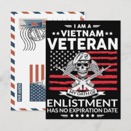 Vaderlandslievende soldaat met Amerikaanse vlag an Feestdagenkaart