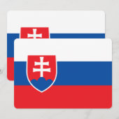 Vaderlandslievende uitnodigingen met de Slowaakse  (Voorkant / Achterkant)
