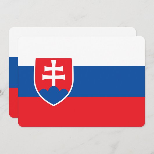 Vaderlandslievende uitnodigingen met de Slowaakse  (Voorkant / Achterkant)