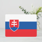 Vaderlandslievende uitnodigingen met de Slowaakse  (Staand voorkant)