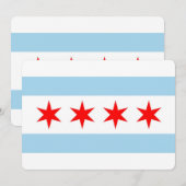 Vaderlandslievende uitnodigingen met Vlag van Chic (Voorkant / Achterkant)