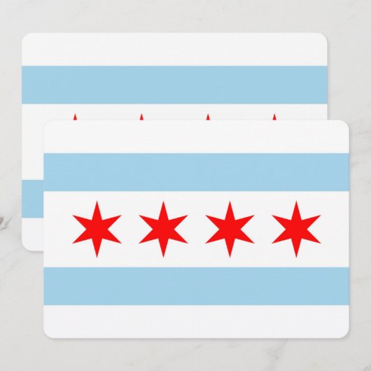 Vaderlandslievende uitnodigingen met Vlag van Chic (Voorkant / Achterkant)