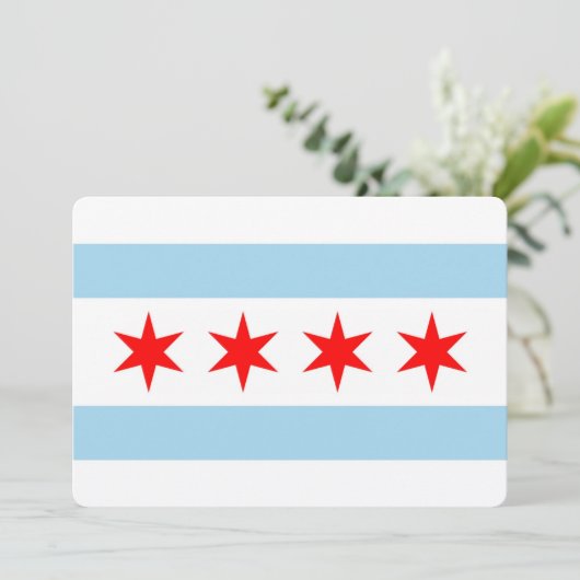 Vaderlandslievende uitnodigingen met Vlag van Chic (Staand voorkant)