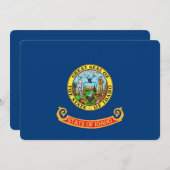 Vaderlandslievende uitnodigingen met Vlag van Idah (Voorkant / Achterkant)