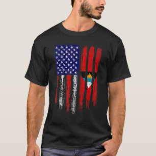  vaderlandslievende VS Antigua en Barbuda Vlag DIS T-shirt