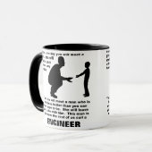 Vaderlijk Advies Ingenieur Grappige Mok (Voorkant links)