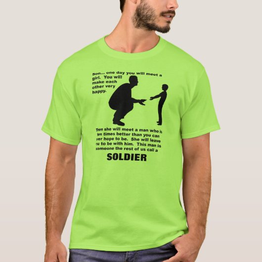 Vaderlijk Advies Soldatentrots Grappige T-Shirt (Voorkant)