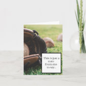 Vaderloze Vaderdag - honkbal verticaal Bedankkaart (Voorkant)