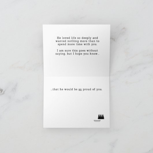 Vaderloze Vaderdag - Trotse Vader - Horizontaal Bedankkaart (Binnen)