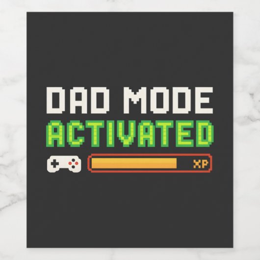 Vadermodus: geactiveerd | Gamer Dad Wijn Etiket (Enkel label)
