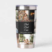 Vaders Dag 8 Foto's Collage Beste Pap Ooit Geïsoleerde Drinkbeker (Links)