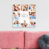 VADERS DAG beste papa ooit 8 familie foto's Canvas Afdruk (Insitu (Woonkamer))