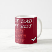 Vaders dag design juist antwoord beste vader koffiemok (Voorkant rechts)