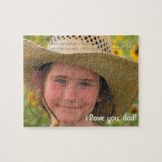Vaders Dag Foto Liefde Je vader gepersonaliseerd Legpuzzel