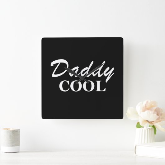 vaders dag grappige cadeauideeën vierkante klok (Huis)