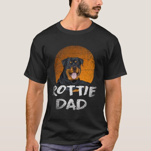 Vaders Dag Hond Papa Gift Rottweiler T-shirt (Voorkant)