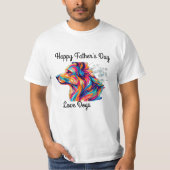 Vaders dag hondenliefde T- Shirten T-shirt (Voorkant)