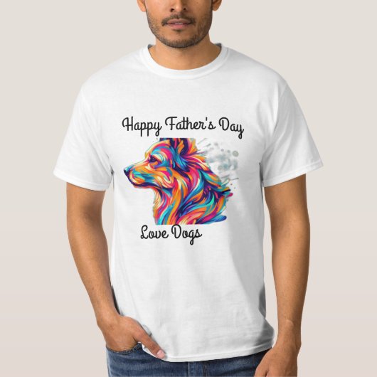 Vaders dag hondenliefde T- Shirten T-shirt (Voorkant)