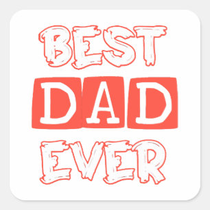 Vaders dag liefde beste papa ooit - Stijlvol eerbe Vierkante Sticker
