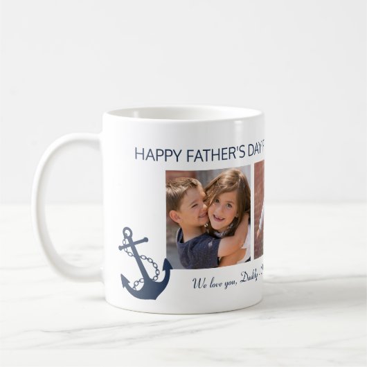 Vaders Dag Pap 3 Foto Collage Koffiemok (Links)