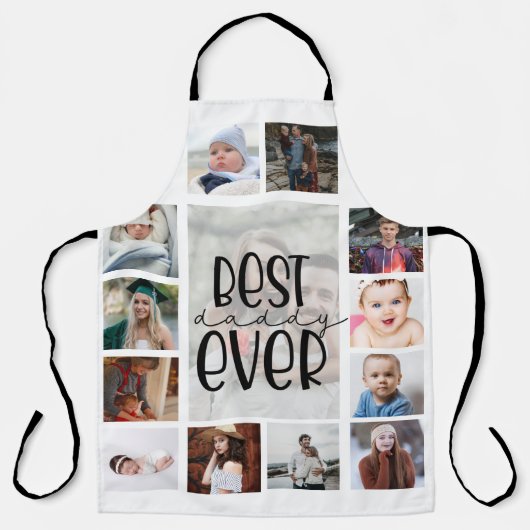 Vaders dag Pap Foto Collage Apron Schort (Voorkant)