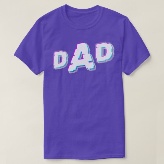 Vaders Dag Pap Glitch Geen achtergrond T-shirt (Design voorkant)