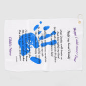 Vaders Dag Pap POEM hou mijn hand vast Golfhanddoek (Horizontaal)