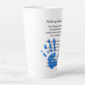 Vaders Dag Pap POEM hou mijn hand vast Latte Mok (Voorkant)