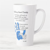 Vaders Dag Pap POEM hou mijn hand vast Latte Mok (Rechts)