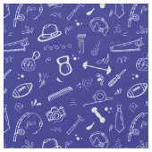 Vaders Dag Pap Tools Items op Blueprint Blue Stof (Close Up)