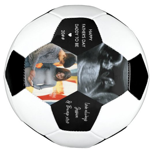 Vaders Dag Papa om 2 Foto gepersonaliseerd te word Voetbal (Gedraaid)