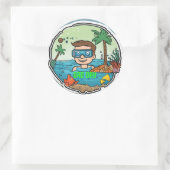 vaders dag ronde sticker (Tas)