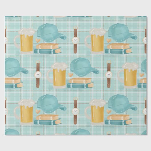 vaders dag schattig, elegant omhullingspatroon van cadeaupapier (Vlak)