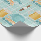 vaders dag schattig, elegant omhullingspatroon van cadeaupapier (Hoek)