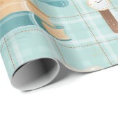 vaders dag schattig, elegant omhullingspatroon van cadeaupapier (Rol Hoek)