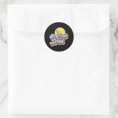 Vaders dag softbal vader cadeau van dochter zoon W Ronde Sticker (Tas)