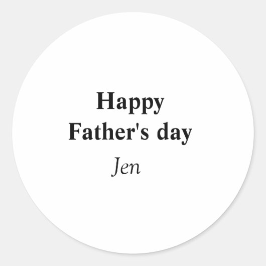 vaders dag toevoegen jouw naam tekst afbeelding be ronde sticker (Voorkant)