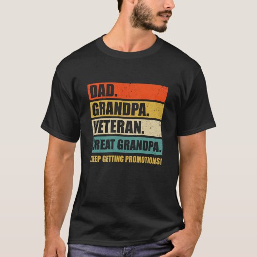 vaders dag vader opa veteraan groot opa uit t-shirt (Voorkant)