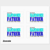 vaders dag vaders verjaardagsfeestjes knappe vader rechthoekige sticker (Vel)