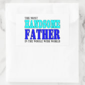 vaders dag vaders verjaardagsfeestjes knappe vader rechthoekige sticker (Tas)