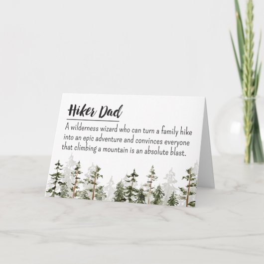 vaders dag wandelaar papa bewerkbare definitie cit kaart (Voorkant)