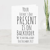 Vaders Dag Zwangerschap Feestdagen Kaart (Voorkant)