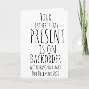 Vaders Dag Zwangerschap Feestdagen Kaart