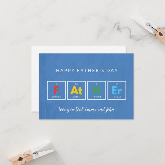 Vaders dagkaarten Cool Grappig Modern Eenvoudig Kaart (Voorkant / Achterkant in situ)