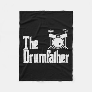 Vaders Day De Drum-Father Drummer Muzikant Pa G Fleece Deken