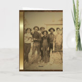 Vaders Day Retro 1920 bruine en goudgevouwen Kaart (Achterkant)